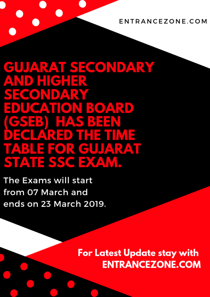 exam 2018 class x time table Board Time Gujarat Admissions 2020  SSC 10th Class  Table