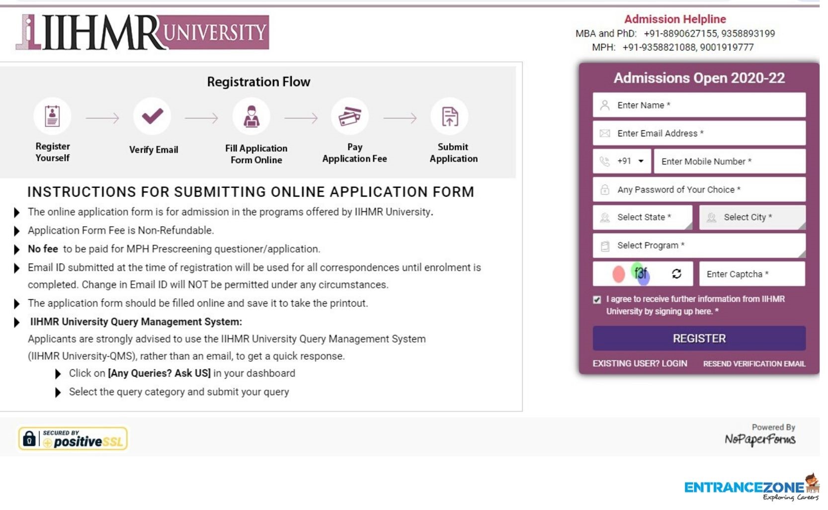 Iihmru Mat 2020 Application Form Dates Out Application Fee